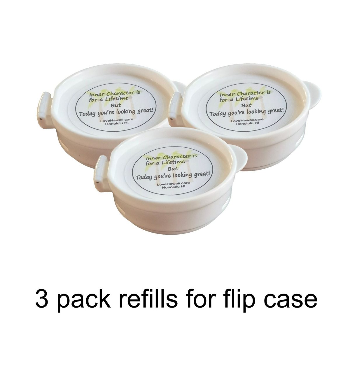 3 pack refills for Love Hawaii Flip case